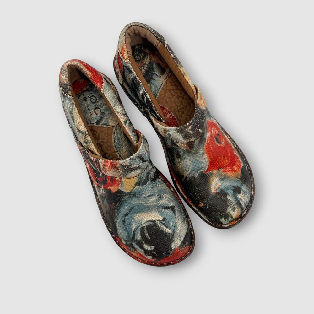 b.o.c. by Born Floral Clogs Women’s Size 7/38 Slip-On Comfort Shoes - Picture 3 of 9